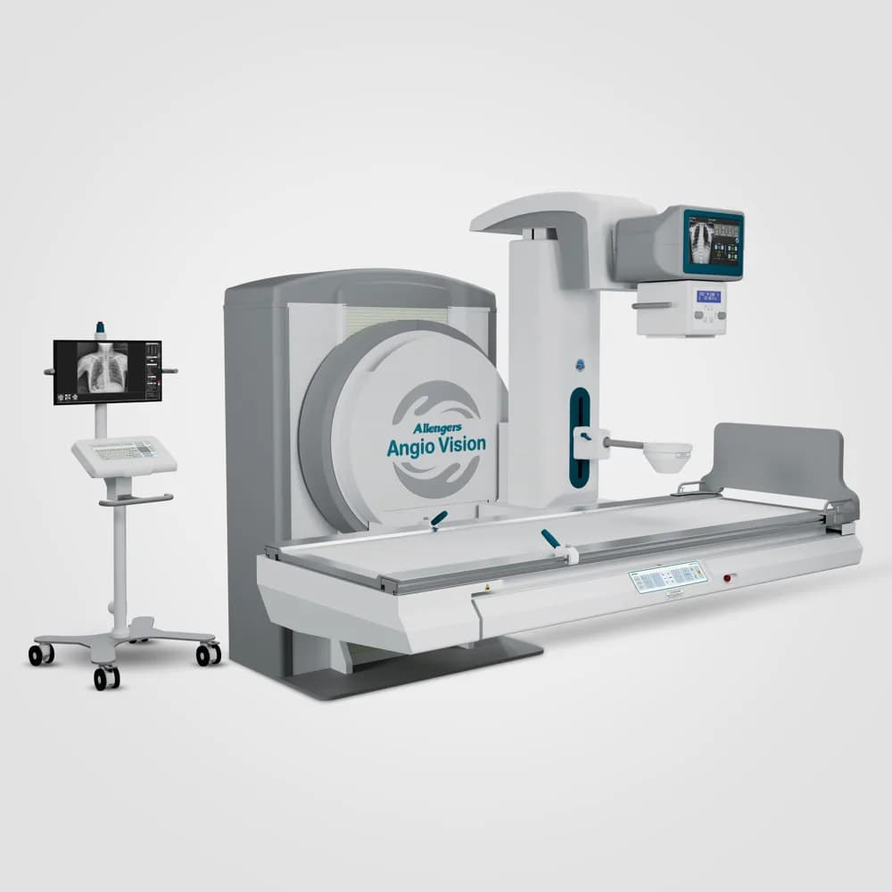 Allengers ANGIO VISION 9090 — Дистанционно управляемый рентгено-флюороскопический стол