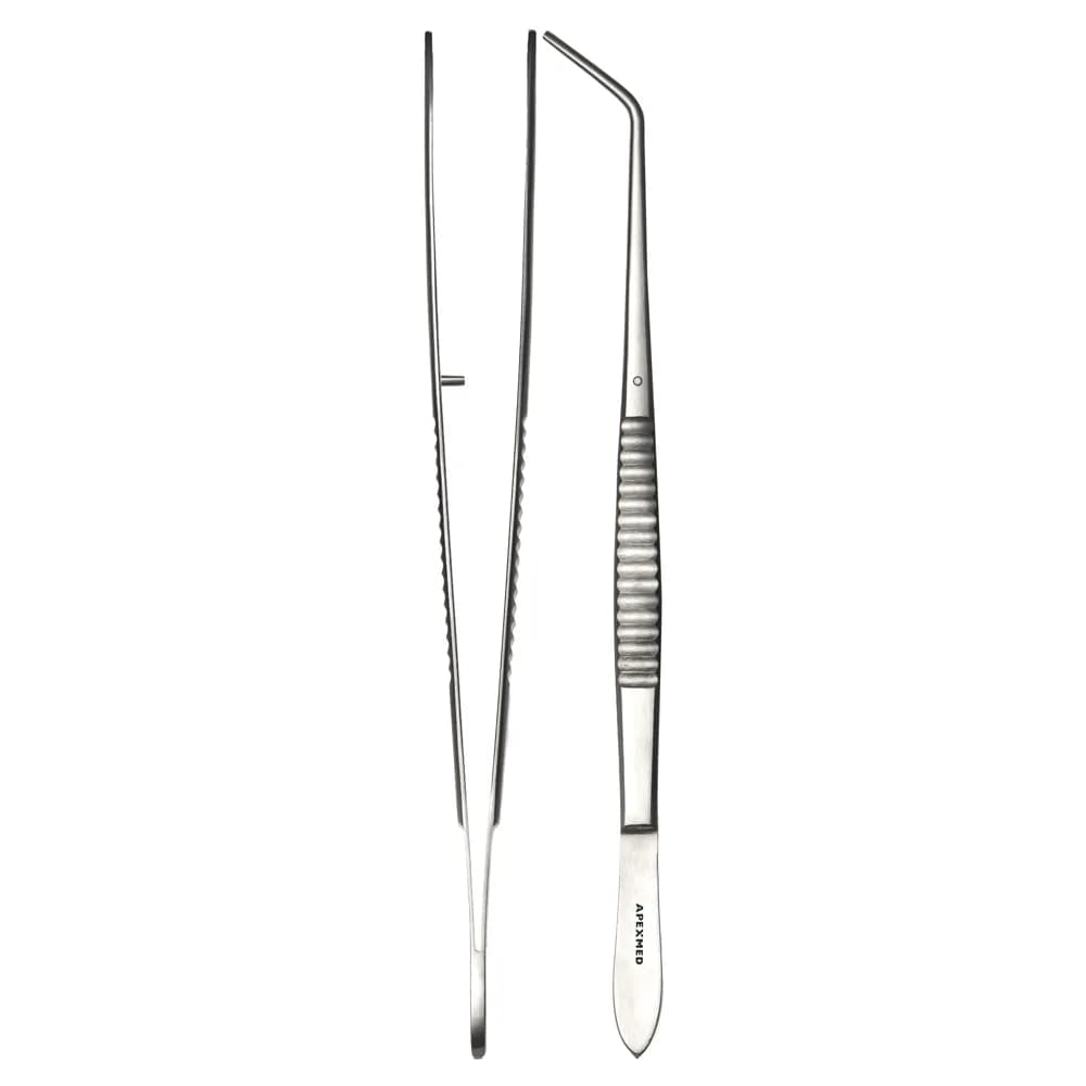 Smooth Jaws anatomik pinset, egilgan, 200 mm