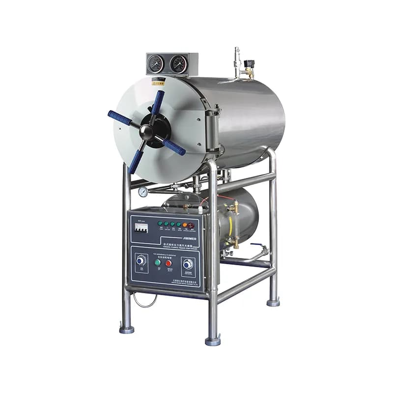 Complete Stainless Steel Horizontal Cylindrical Pressure Steam Sterilizer — Горизонтальный паровой стерилизатор