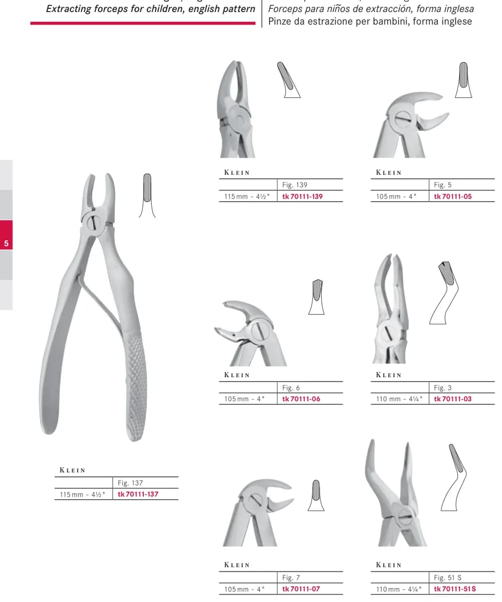 Bolalar uchun tish olish qisqichlari, ingliz shakli — Stomatologiya, 106-bet